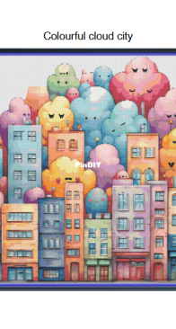 Pink Lily Patterns - Colourful Cloud City