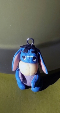 Polymer clay-Eeyore bead