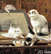 Golden Kite GK 2028 - Painting Lesson With Cat and Kittens