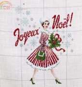Les Brodeuses Parisiennes - Torchon Noel Vintage