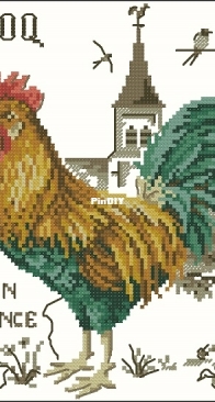 Quel Coq! What a Rooster! by Veronique Enginger from Creation Point de Croix 10-2011 PCS + XSD