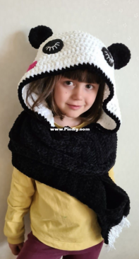 Hobbii Friends - Super Cute Design - Jennifer Santos - 1011-204-5793 - Panda Scarf - Free