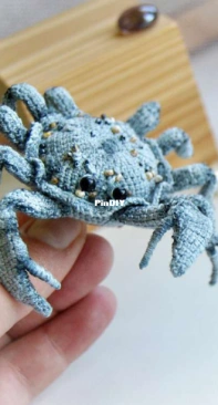 Malupasy Brooch - Adjika - Marina Filippova - Марина Филиппова - Crab brooch  - Брошь Краб - Russian