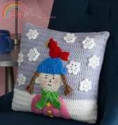 Red Heart - LW4677 - Snowy Day Pillow - free