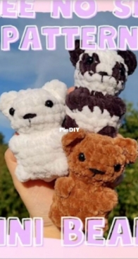 Nooks Hooks Shop - Anoek Strumane - No Sew Mini Bears - Free
