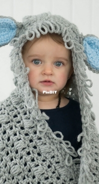 MJs Off The Hook Designs - Michelle Moore - Hooded Lamb Blanket