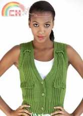 Olive You Fitted Vest - Tahki Stacy Charles - Free