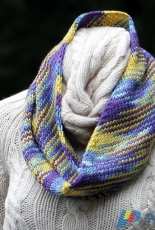 Quintessential Knits-Lavender Fields Infinity Cowl by Judith Quinton-Free