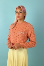 Bubblegum Bobble Sweater in Paintbox Yarns - FREE