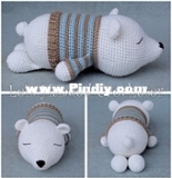 Left Handed Crocheter - Sleepy Polar Bear