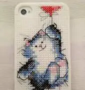 My very first cross stitch - a phone case