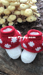Mushroom Booties - Kathie Popadin
