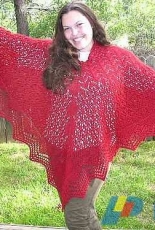 Aran Weight Victorian Lace Poncho by Michelle Ciccariello-Free