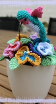 Flowers and hummingbird