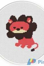 Daily Cross Stitch - Lion Cute