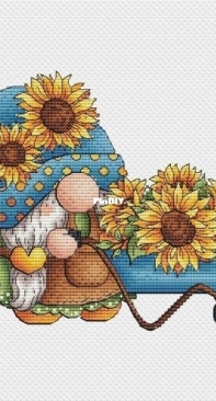 Gnome with Sunflowers by Svetlana Sichkar XSD