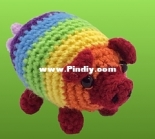 Lonemer Creations - Mariana Wilson - Fabrizio the Rainbow Pig - Free