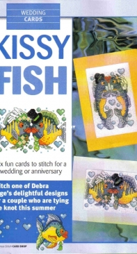 Bride and Groom Wedding Fish 2 by Debra Page from Cross Stitch Card Shop 36 XSD