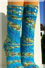 Schneekette Socks by Micha Klein/Wolletraum-Eng.,German-Free