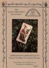 Homespun Elegance 04XM Santa Ornament 2004 - Bootiful Santa