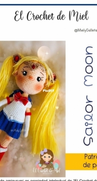 El Crochet de Miel - Miel y Galletas - Hannie Ordoñez - Sailor Moon y Luna - Spanish