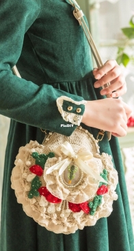 New Mommy Handmade DIY - Su Su Jie Jia - Susans Family - Muse Verdant Kisslock Bag Green Plant Style - Free