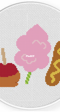 Daily Cross Stitch - Fair Foods on a Stick