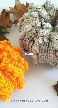 Raffamusa Designs - Raffaella Tassoni - Tunisian Puffy Pumpkin