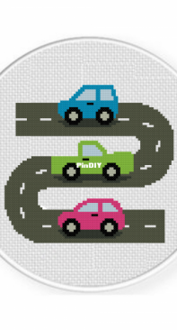 Daily Cross Stitch - On The Road