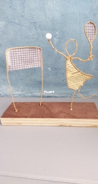 paper poetry : badminton player