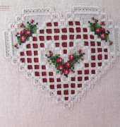 Hardanger Heart Pillow
