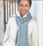 Patons Silk Bamboo Scarf (cables)