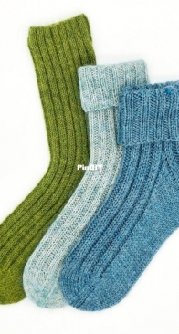 Basic Rib Socks by Anya Zhiltsova - Russian