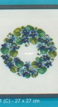 Permin of Copenhagen 12-4431 Wreath with Violets