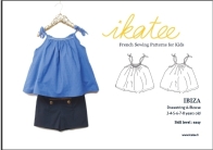 Ikatee - Ibiza Drawstring A-Blouse - Sizes 3-8 years