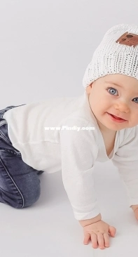 Newborn Slouchy Beanie Hat by Olga Zhudro-Free