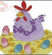 Chicken in the Nest by Margaret Sherry from Cross Stitcher 157 XSD