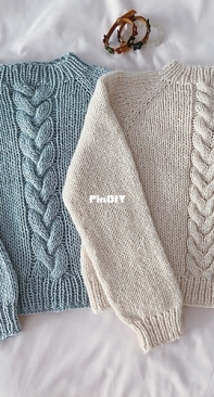 Twins Cables Sweater by Victoria Chaplina