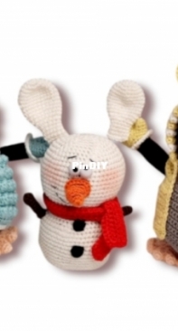 Wunderlichs Kreativchaos - Janine Wunderlich - Buddel kids & Snow(man)hare - Buddel Kids & sneeuw(man)haasje - Dutch