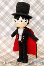 xMangoRose - Tuxedo Mask Plush Amigurumi Doll