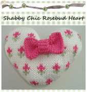The Design Studio Shabby Chic Rosebud Heart