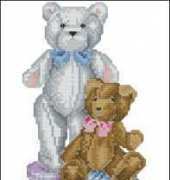 Sudberry House 112 / The Vermillion Stitchery 085 Teddy Bears Bell Pull XSD