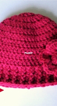 Ambers Creaties - Bit of Collor - Margaret - Babyhat with Flower - Babymuts met Bloem - Dutch - Free