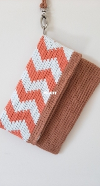 Ned and Mimi - Sarah Ruane - Chevron Fold Over Clutch