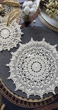 lenamasterica - Elena Bojkova - Елена Божкова - Set of coasters Lace Tea Party - Russian