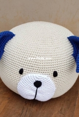 my creation -  dog puff cushion