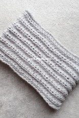 Silver Ribbed Scarf by Esther Kate-English,Finnish-Free