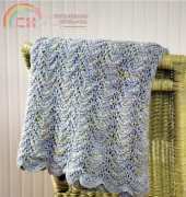 Coats & Clark-WT1586-Seaside Waves Blanket  by Melissa Leapman-Free