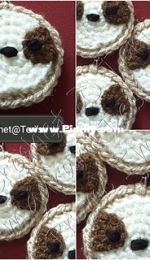 Crochet at Teris - Teri Hamilton - Sloth Disk Keychain - Free