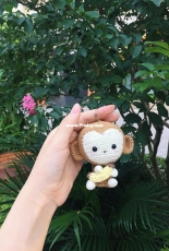 Cute monkey with his banana